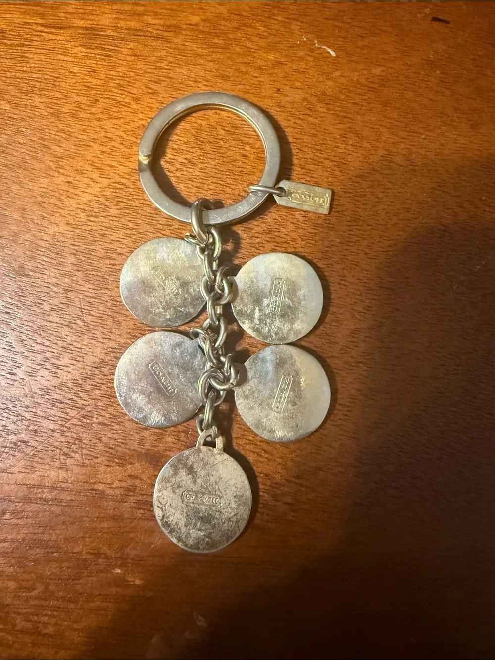Coach Multicolor Enamel Coin Charm Key Ring Y2K rare